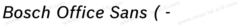 Bosch Office Sans (正字体转换